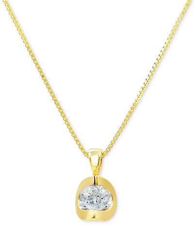 Diamond Pendant 18" Necklace (1/5 ct. t.w.) 14k White Gold or