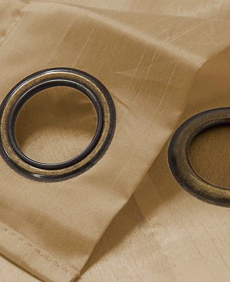 Rt Designers Collection Nancy Faux Silk Grommet Curtain Panel 54" x 84" Neon Yellow