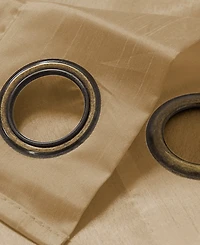 Rt Designers Collection Nancy Faux Silk Grommet Curtain Panel 54" x 84" Neon Yellow