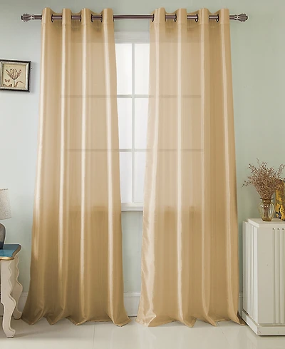 Olivia Gray Gilbert Solid Single Grommet Curtain Panel Pair