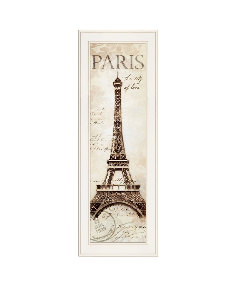 Trendy Decor 4U Paris Panel by Cloverfield Co, Ready to hang Framed Print, Frame
