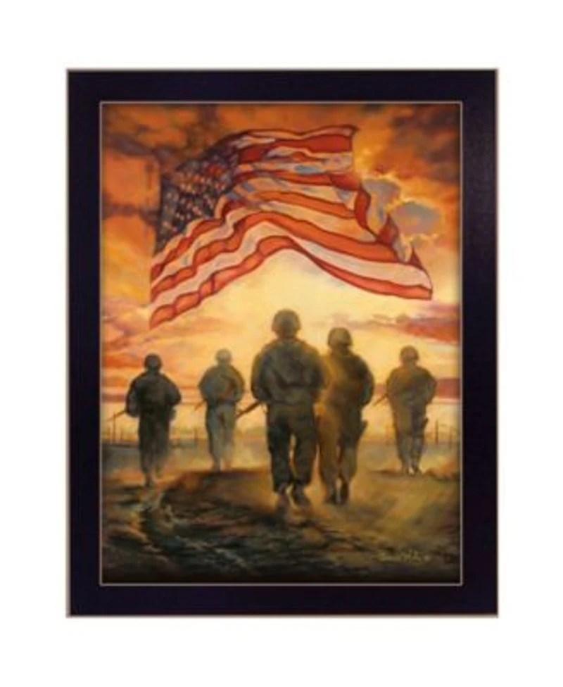 Trendy Decor 4u Bless Americas Heroes By Bonnie Mohr Printed Wall Art Ready To Hang