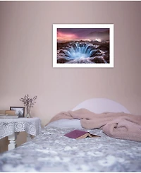 Trendy Decor 4U Genesis by Moises Levy, Ready to hang Framed Print, White Frame, 21" x 15"