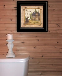 Trendy Decor 4U Bath House by Mary Ann June, Ready to hang Framed Print, Black Frame, 13" x 13"