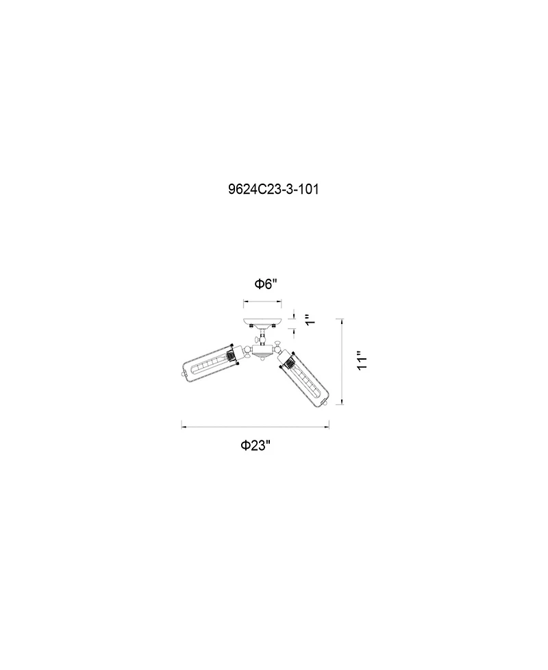Cwi Lighting Benji 3 Light Flush Mount