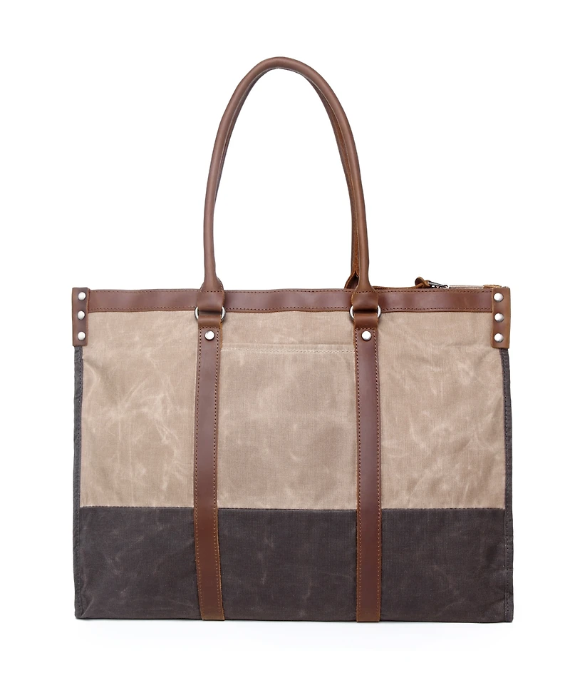 Tsd Brand Stone Creek Waxed Canvas Tote Bag