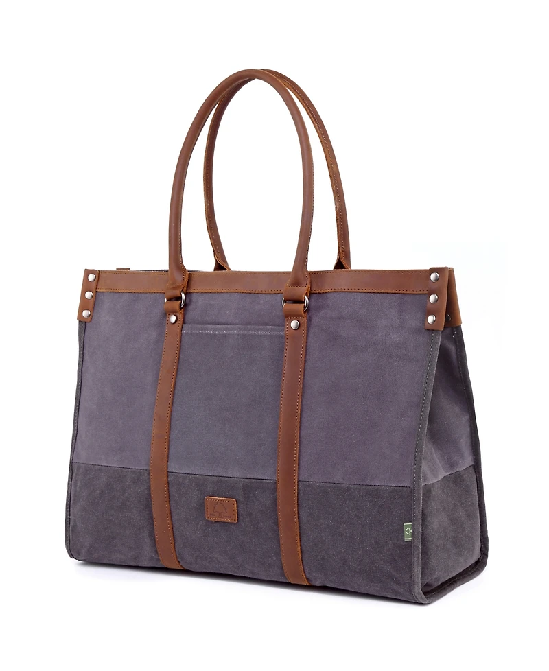 Tsd Brand Stone Creek Waxed Canvas Tote Bag