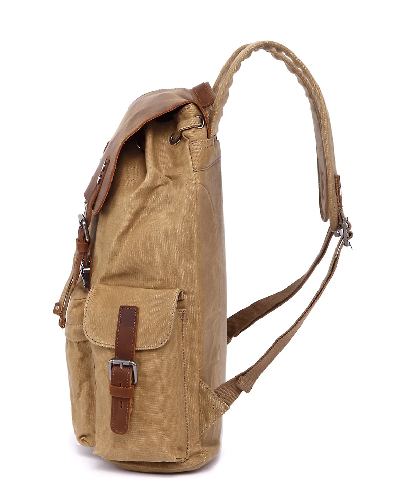 Tsd Brand Stone Creek Waxed Canvas Backpack Handbag