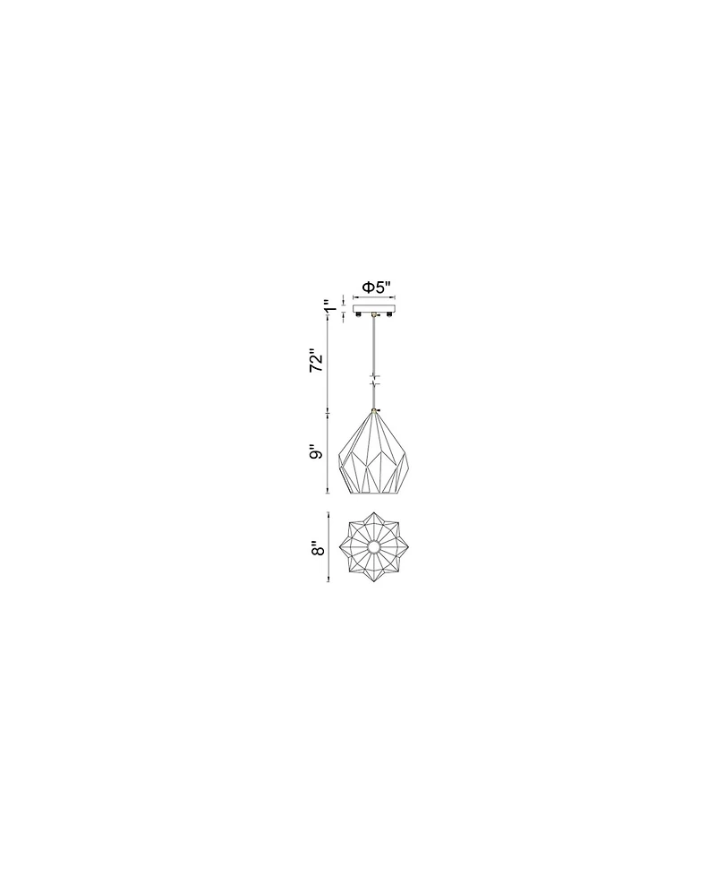 Cwi Lighting Oxide 1 Light Down Mini Pendant