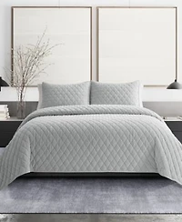 Vera Wang Diamond Velvet Quilt Sham Set