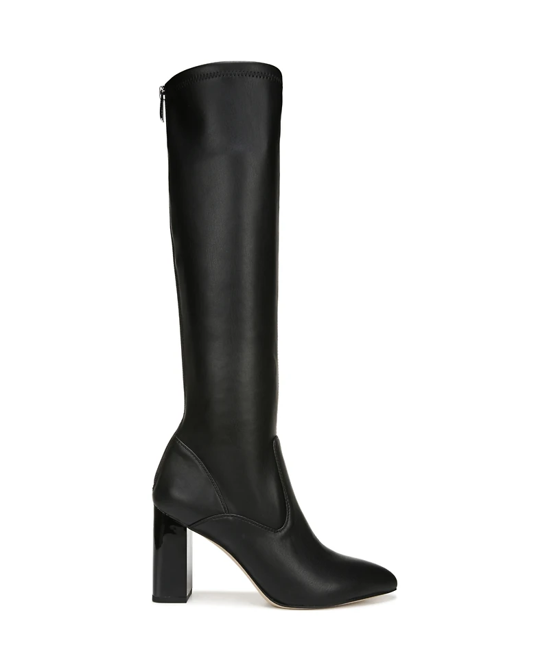 Franco Sarto Women's Katherine Block Heel Pointed Toe Knee High Boots