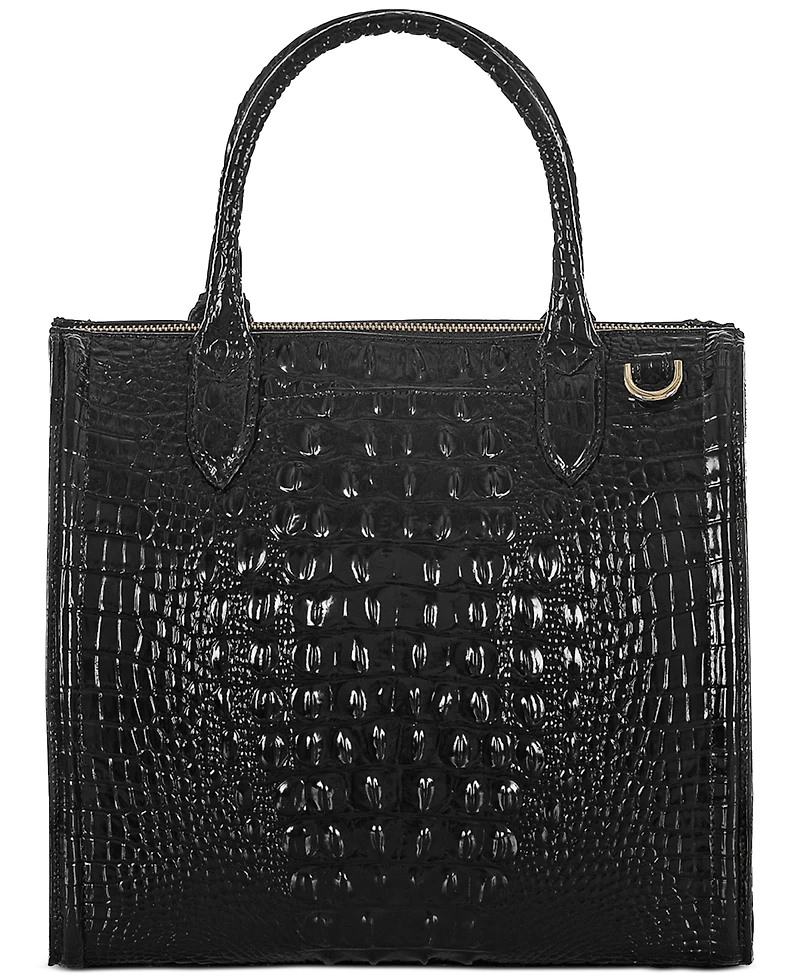 Brahmin Caroline Melbourne Embossed Leather Satchel