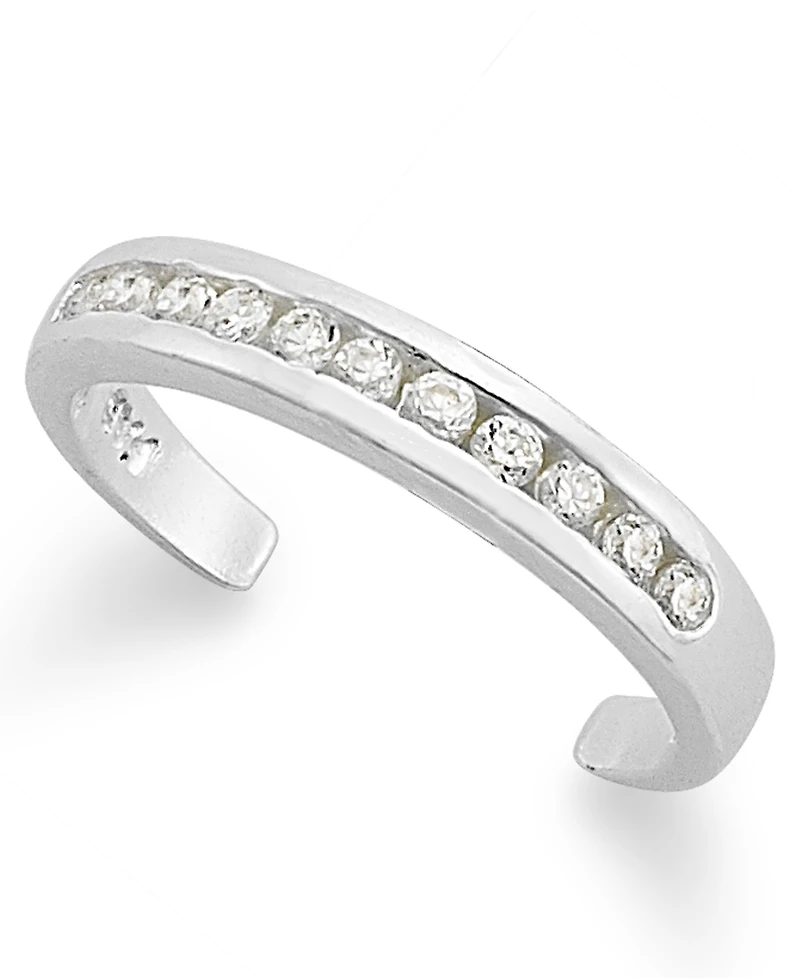 B. Brilliant Sterling Silver Toe Ring, Cubic Zirconia Channel-Set Toe Ring (1/5 ct. t.w.)