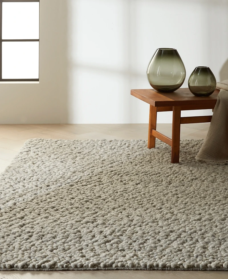 Calvin Klein CK940 Riverstone Gray and Ivory 5'3" x 7'5" Area Rug