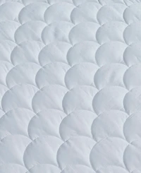 Blue Ridge Dual-Action 100% Cotton Damask Dot Mattress Pad, Queen