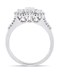 Oval-Cut Certified Diamond (1 ct. t.w.) 3-Stone Engagement Ring 14k White Gold