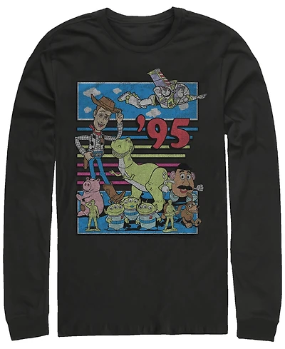 Disney Pixar Men's Toy Story 95 Retro Distressed, Long Sleeve T-Shirt