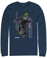 Marvel Men's Avengers Endgame Hulk Action Pose, Long Sleeve T-shirt