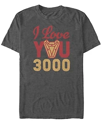 Marvel Men's Avengers Endgame I Love You 300 Arc Reactor, Short Sleeve T-shirt