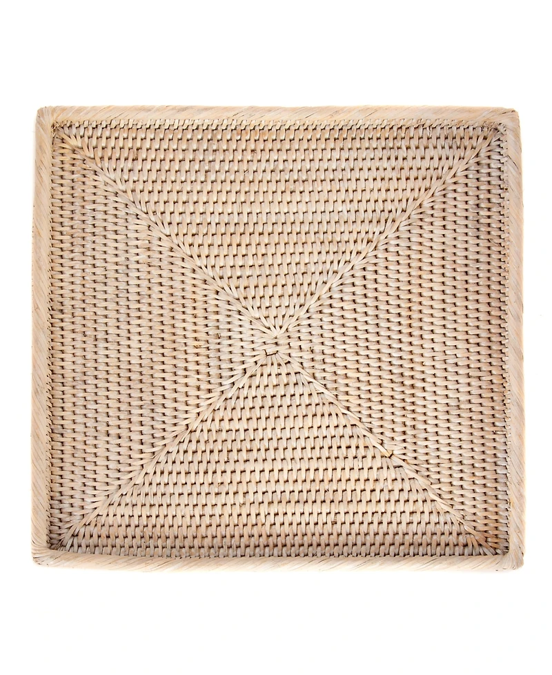 Artifacts Trading Company Artifacts Rattan Square Flat Tray
