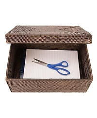 Artifacts Rattan Rectangular Storage Box with Lid