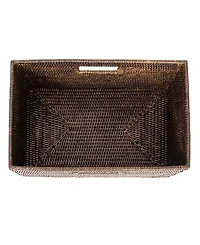 Artifacts Rattan Rectangular Shelf basket with Side handles