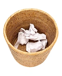 Artifacts Rattan Round Waste Basket