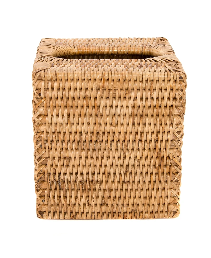 Artifacts Rattan Column Tissue Box Cover