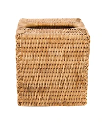 Artifacts Rattan Column Tissue Box Cover