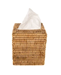 Artifacts Rattan Column Tissue Box Cover