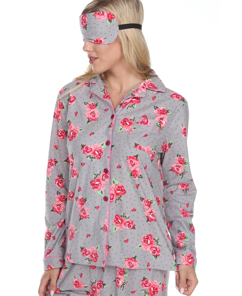 White Mark 3-Piece Cozy Pajama Set