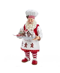 Kurt Adler 11-Inch Fabriche Gingerbread Chef Santa