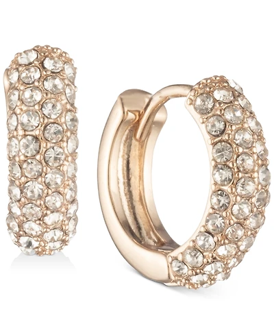 Lauren Ralph Crystal Pave Huggie Small Hoop Earrings 1/2"