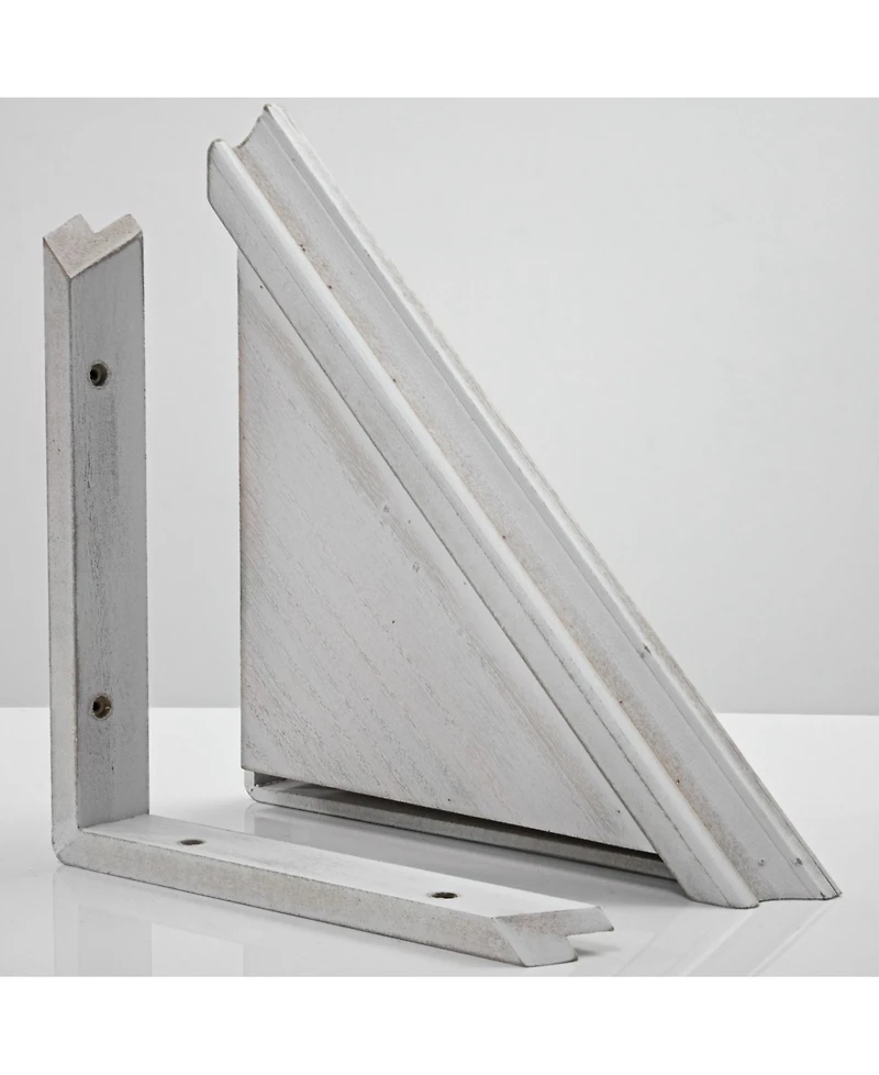 American Art Decor Wood Floating Corner Shelves