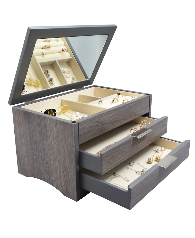 Pko Inc Distressed Wooden Jewelry Box