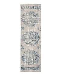 Closeout! Scott Living Expressions Dharma Medallion Indigo 2'4" x 7'10" Runner Rug