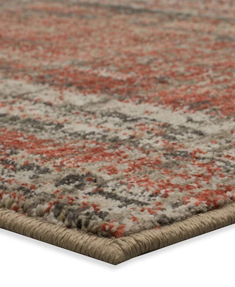 Closeout! Scott Living Expressions Craquelure Ginger 2'4" x 7'10" Runner Rug