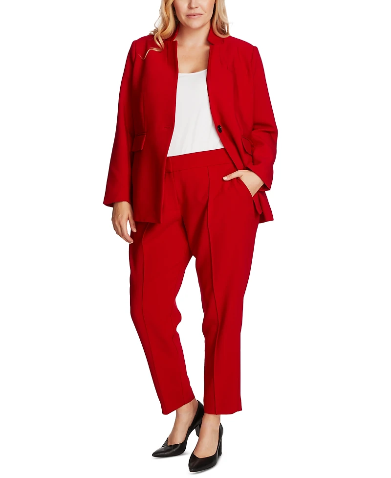 Vince Camuto Plus One-Button Notch-Collar Blazer