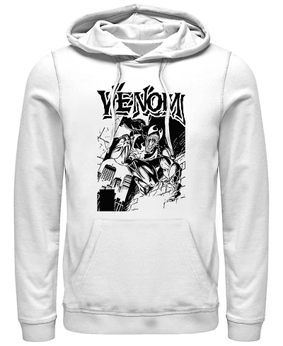 Marvel Men's Classic Venom Comic Poster, Pullover Hoodie