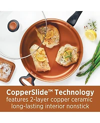 Farberware Glide Copper Ceramic 4 Qt. Covered Saute