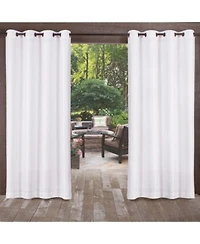 Exclusive Home Biscayne Indoor Outdoor Grommet Top Curtain Panel Pair