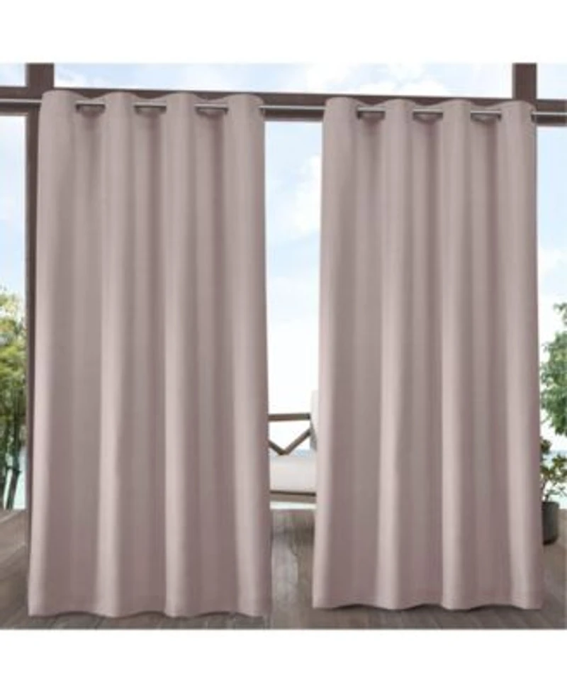 Exclusive Home Biscayne Indoor Outdoor Grommet Top Curtain Panel Pair