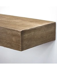 American Art Decor Rustic Wood Floating Wall Shelf