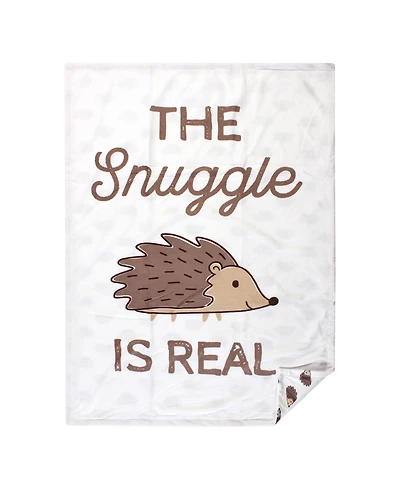 Hudson Baby Infant Plush Mink Blanket, Hedgehog, One