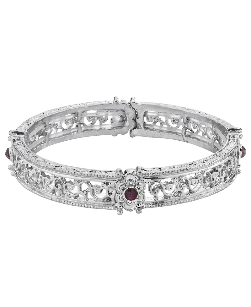 2028 Silver-Tone Stretch Bracelet