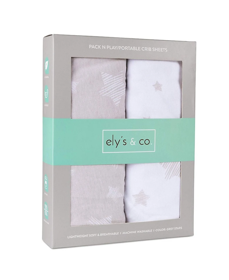Ely's & Co. Baby Pack N Play Portable Crib Sheet ( Pack of 2 )