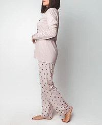 Mood Pajama Soft Feather Long- Sleeve Set