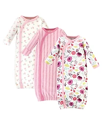 Touched by Nature Baby Girls Organic Cotton Kimono Gowns