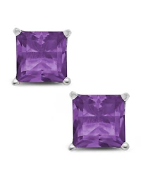 Blue Topaz (2-7/8 ct. t.w.) Stud Earrings in Sterling Silver. Also Available in Amethyst (2-1/6 ct. t.w.)
