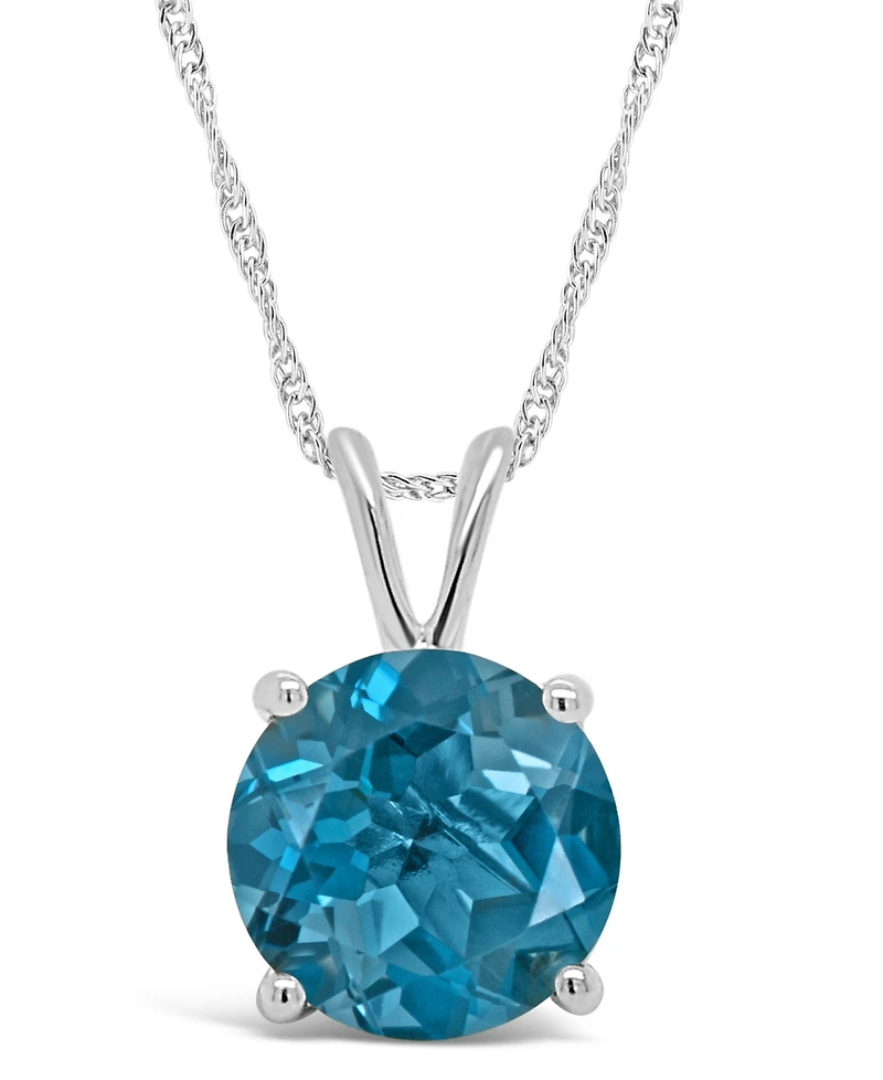 Garnet (2-1/3 ct. t.w.) Pendant Necklace Sterling Silver. Also Available London Blue Topaz (2-3/8